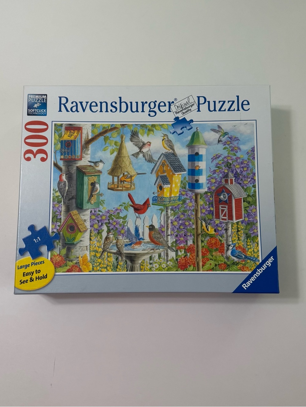 Ravensburger 300-Piece Birdhouse Puzzle - Colorful Garden Scene large pieces